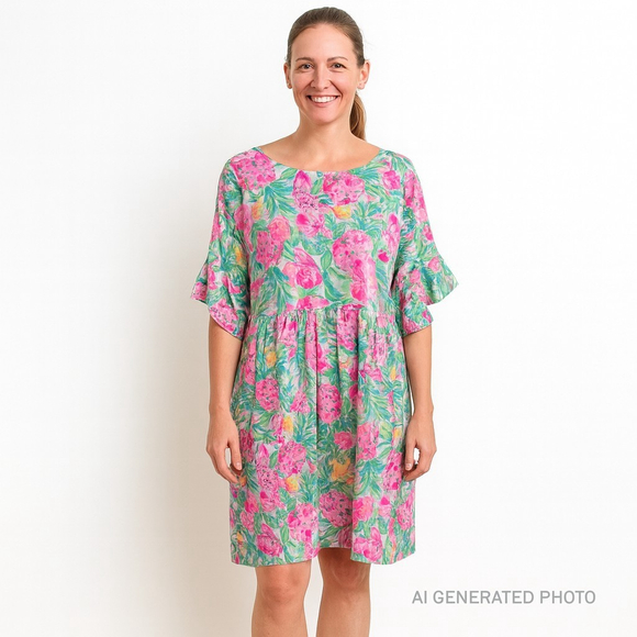 Lilly Pulitzer Dresses & Skirts - ulitzer Tiltson Dress M NWT Pear Necessities Pink Floral Cotton Vacation